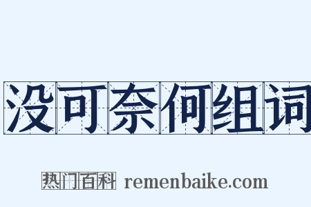 没可奈何组词是什么意思的图片